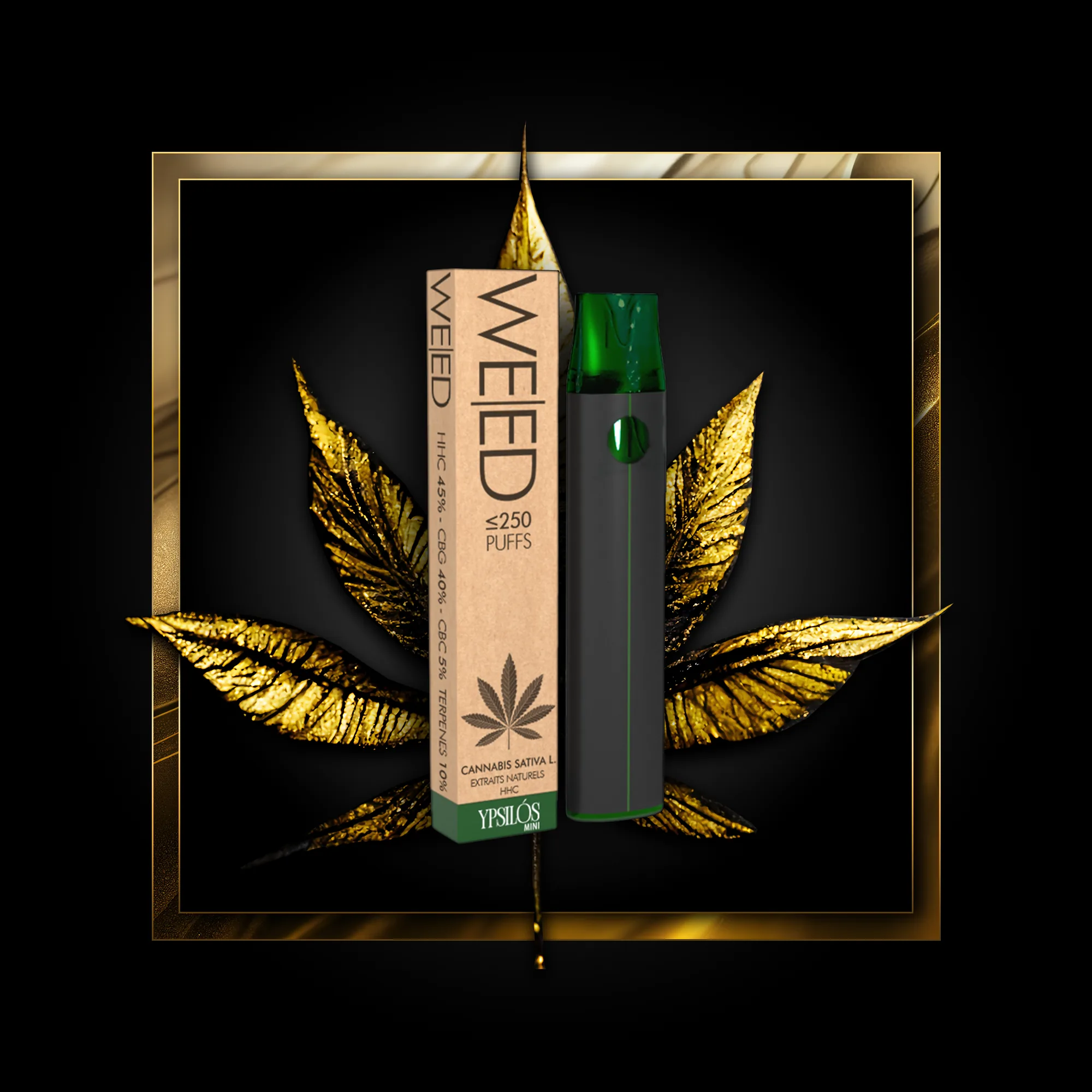 Weed (użu wieħed) 250 puffs - 0.50 ml. HHC
