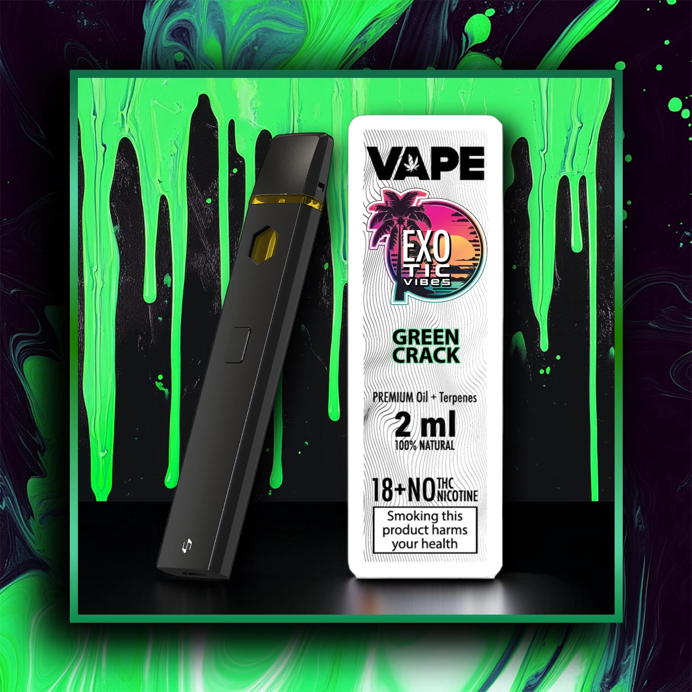 Green Crack HHC Vape premium - varjetà - 2.00 ml. HHC vape