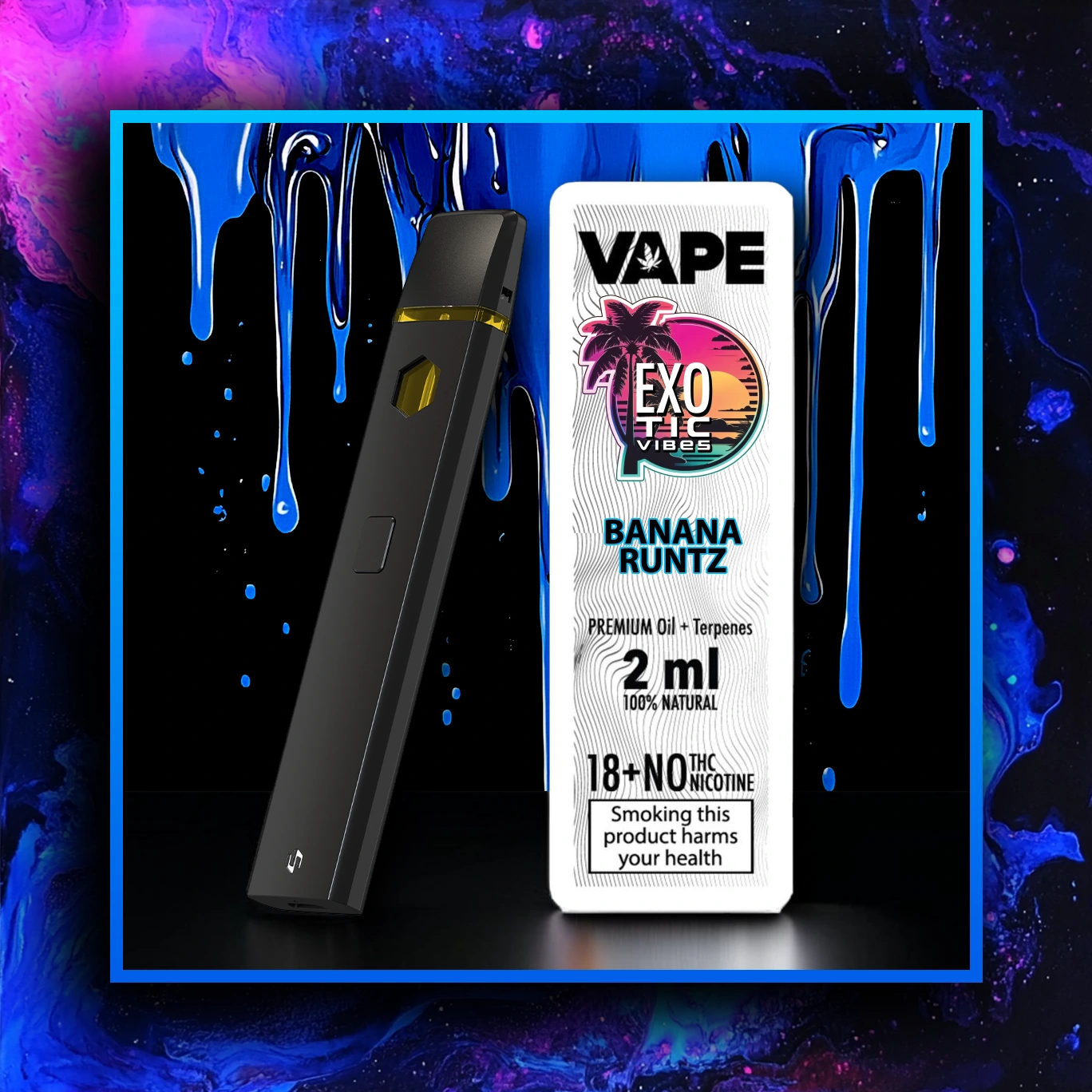 Banana Runtz HHC Vape premium - varjetà bit-togħma - 2.00 ml. HHC vape