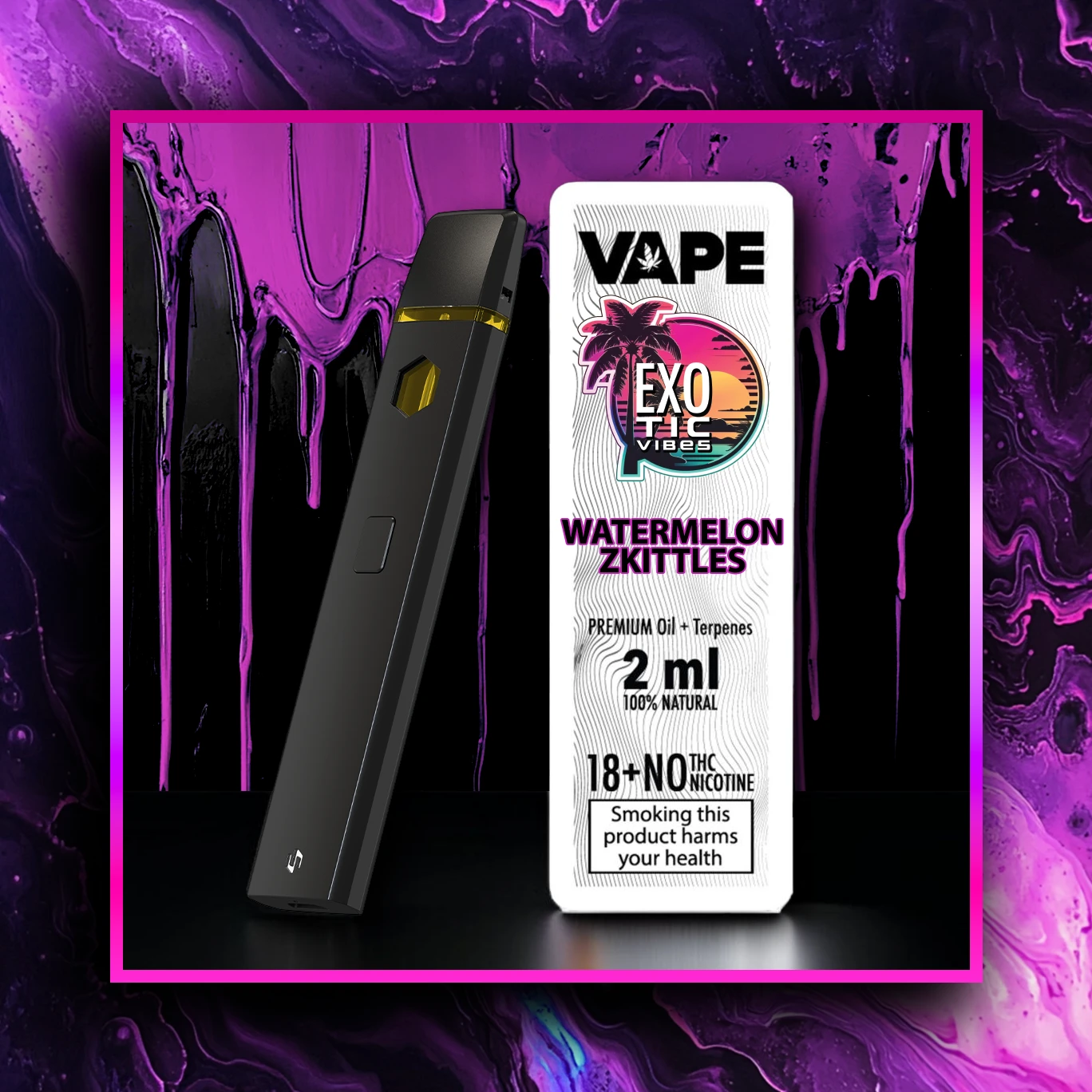 Watermelon Zkittles HHC Vape premium - varjetà bit-togħma - 2.00 ml. HHC vape